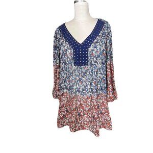 Woman Within Floral Flowy Blouse Women’s Plus‎ Size 1X 22/24